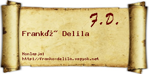 Frankó Delila névjegykártya